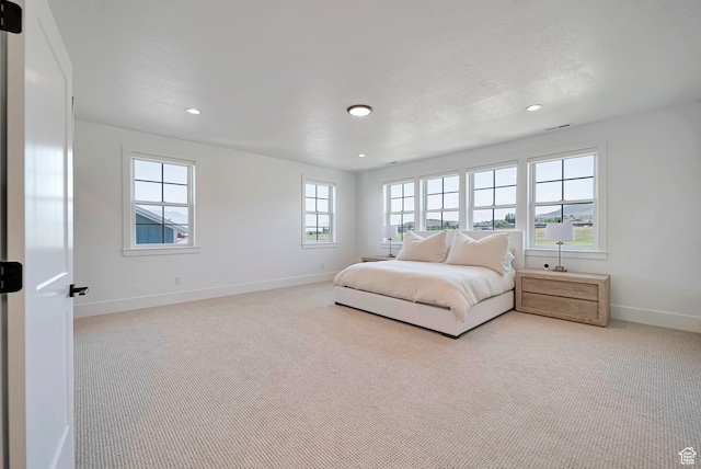 563 W Founders Blvd Unit 90, Saratoga Springs, UT 84045 - bedroom featuring baseboards, light colored carpet, and recessed lighting