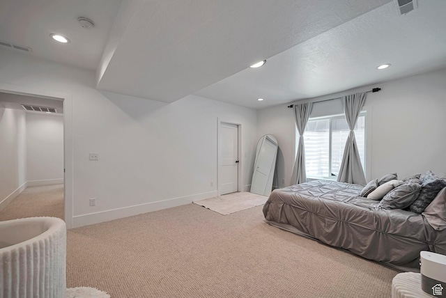 563 W Founders Blvd Unit 90, Saratoga Springs, UT 84045 - bedroom with light colored carpet, recessed lighting, and baseboards