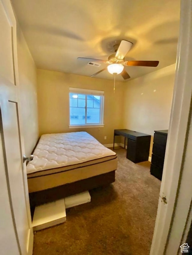 2043 W 1080 N, Provo, UT 84604 - bedroom with visible vents, baseboards, a ceiling fan, and carpet flooring