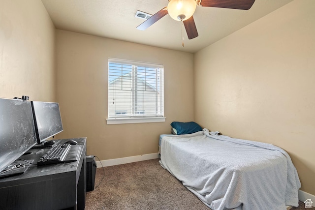2043 W 1080 N, Provo, UT 84604 - bedroom featuring visible vents, ceiling fan, baseboards, and carpet
