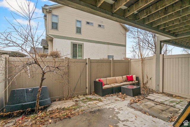 2043 W 1080 N, Provo, UT 84604 - view of patio / terrace featuring a gate, a fenced backyard, and an outdoor hangout area