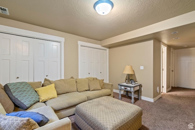 2043 W 1080 N, Provo, UT 84604 - carpeted living room featuring visible vents, baseboards, and a textured ceiling