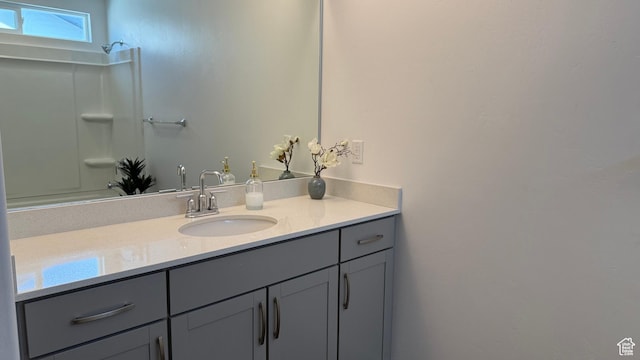 7886 S Fauna Ln W, West Jordan, UT 84081 - bathroom with vanity and a shower