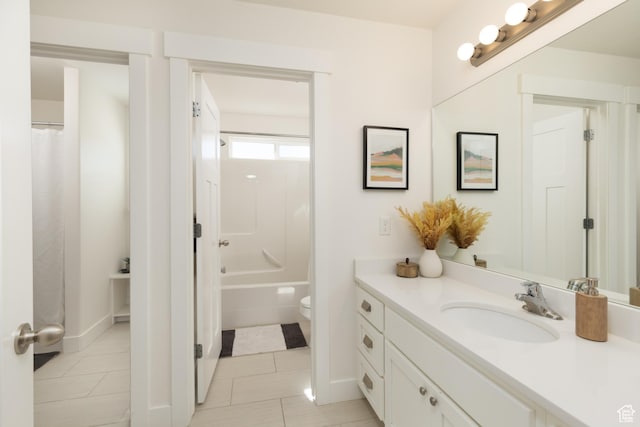 777 S Lake View Dr, Vineyard, UT 84059 - bathroom featuring tile patterned floors, toilet, and vanity