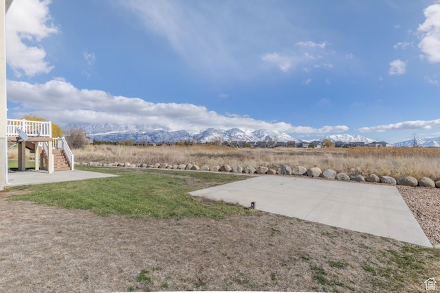 777 S Lake View Dr, Vineyard, UT 84059 - view of yard with a patio area and a mountain view