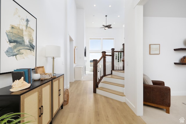 777 S Lake View Dr, Vineyard, UT 84059 - corridor with light wood-style flooring, recessed lighting, and baseboards