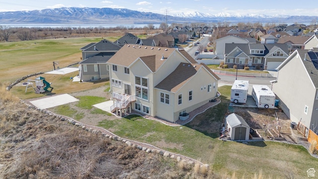 777 S Lake View Dr, Vineyard, UT 84059 - drone / aerial view with a residential view and a mountain view