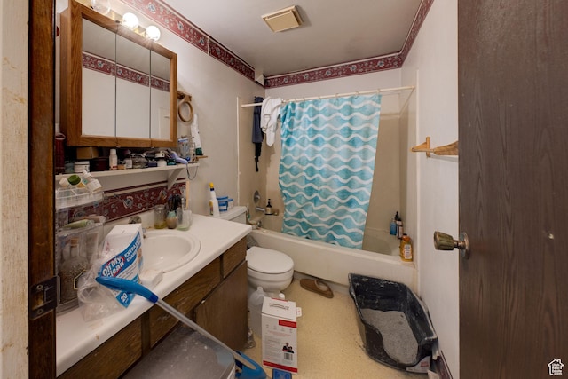451 & Dr, Moab, UT 84532 - bathroom with toilet, shower / tub combo with curtain, and vanity