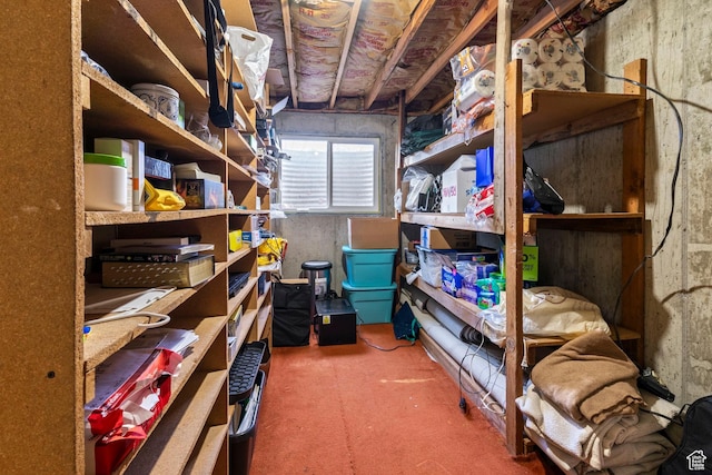 view of storage room