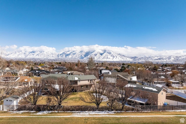 mountain view featuring a residential view