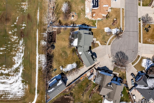 bird's eye view with a residential view