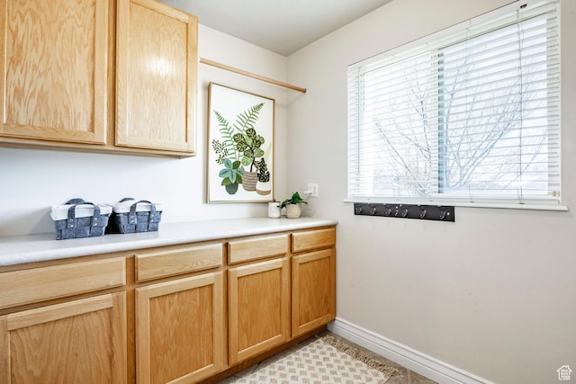 interior space with baseboards