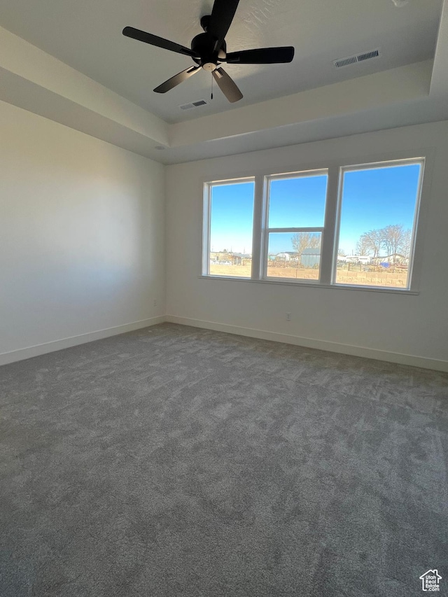 5166 N 2525 W Unit 16, Cedar City, UT 84721 - carpeted spare room featuring a ceiling fan, baseboards, visible vents, and a raised ceiling