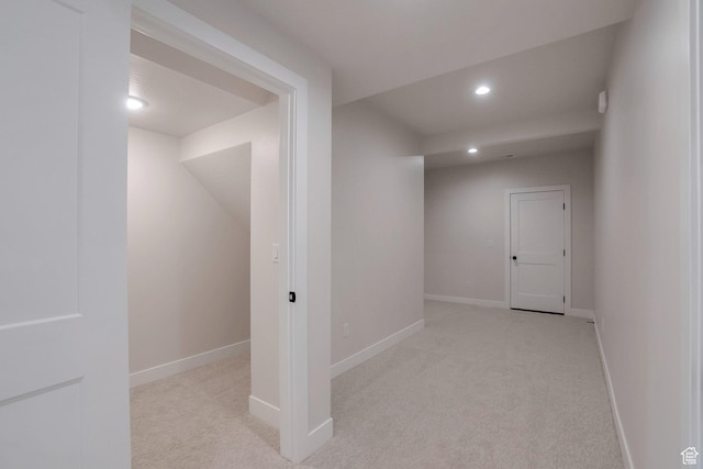 2123 N 520 W, Centerville, UT 84014 - below grade area featuring baseboards, recessed lighting, and light colored carpet