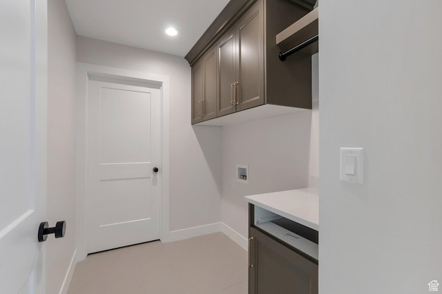 2123 N 520 W, Centerville, UT 84014 - washroom with recessed lighting, baseboards, washer hookup, and cabinet space