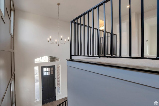 2123 N 520 W, Centerville, UT 84014 - entrance foyer with a notable chandelier