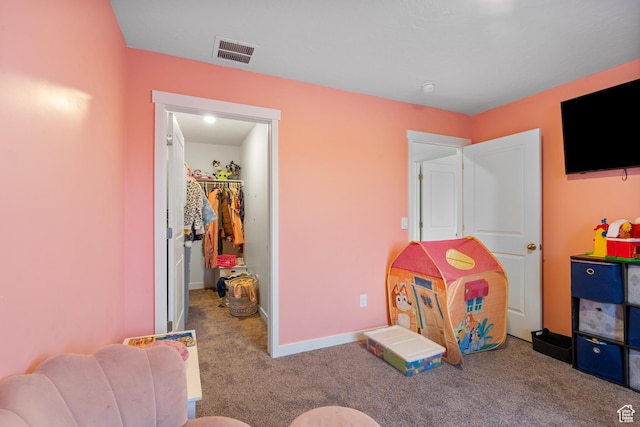 1027 E Reef Dr, Saratoga Springs, UT 84045 - recreation room featuring baseboards, visible vents, and carpet floors