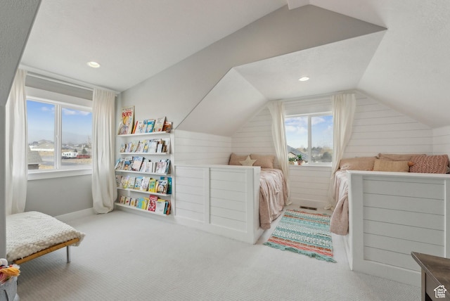 9227 N Horizon Dr, Eagle Mountain, UT 84005 - carpeted bedroom with lofted ceiling