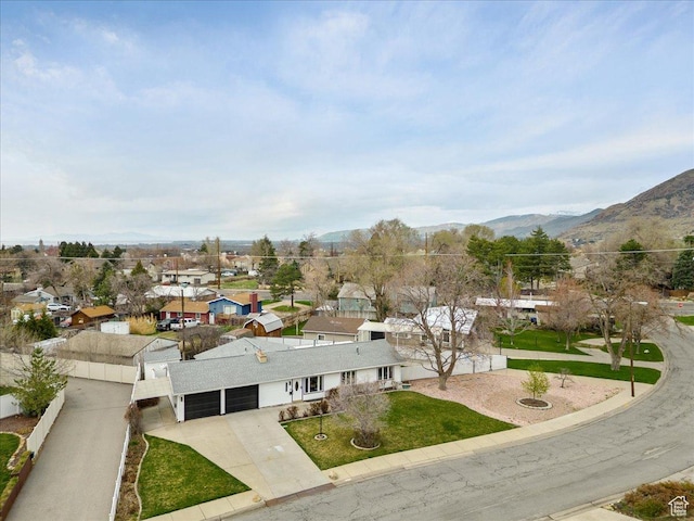 7046 S 2955 E, Cottonwood Heights, UT 84121 - bird's eye view featuring a mountain view and a residential view