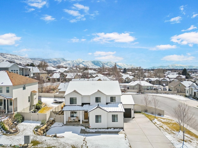 764 E 760 S, Pleasant Grove, UT 84062 - snowy aerial view with a mountain view and a residential view
