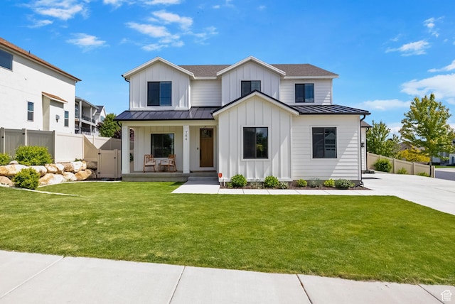 764 E 760 S, Pleasant Grove, UT 84062 - modern farmhouse with board and batten siding, a standing seam roof, covered porch, and metal roof