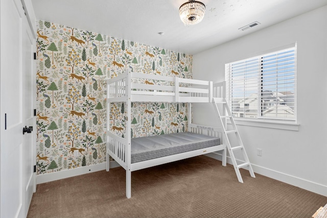 764 E 760 S, Pleasant Grove, UT 84062 - bedroom with baseboards, carpet floors, and wallpapered walls