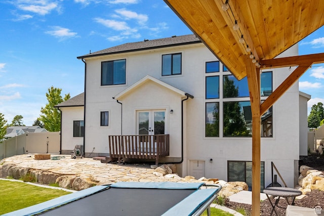 764 E 760 S, Pleasant Grove, UT 84062 - rear view of house featuring french doors, stucco siding, and a patio area