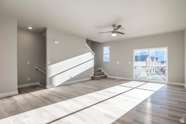2744 E 1060 S, Spanish Fork, UT 84660 - interior space featuring wood finished floors, baseboards, and ceiling fan