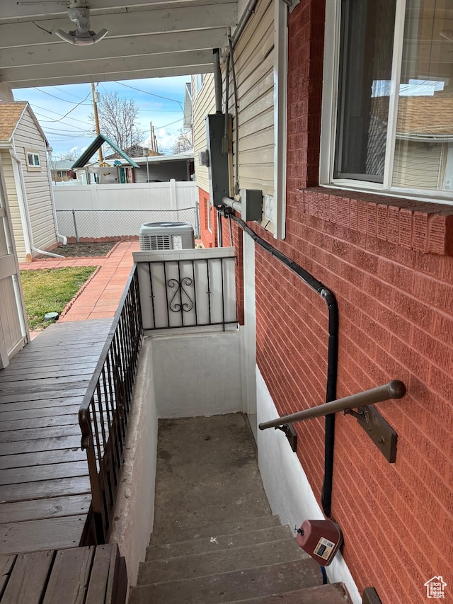 view of stairway