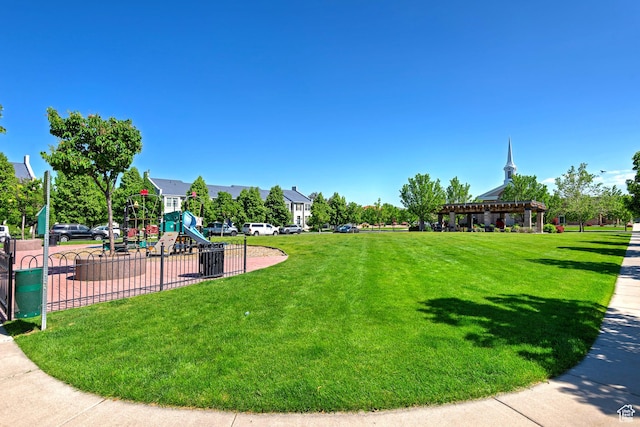 4532 W Cave Run Ln S, South Jordan, UT 84009 - view of home's community with a pergola
