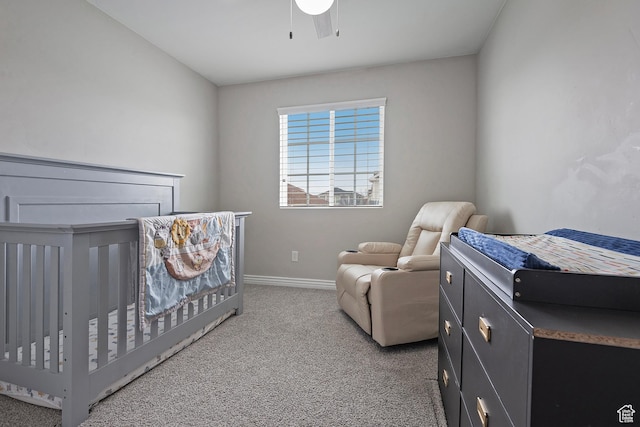4532 W Cave Run Ln S, South Jordan, UT 84009 - bedroom featuring carpet flooring, baseboards, and ceiling fan