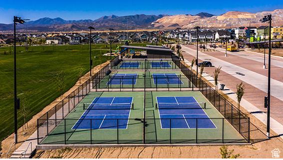 4532 W Cave Run Ln S, South Jordan, UT 84009 - aerial view of residential area featuring a mountainous background
