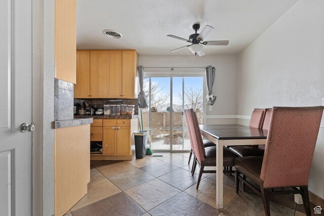 5623 Brandy Wine St, Taylorsville, UT 84118 - dining room with visible vents and a ceiling fan