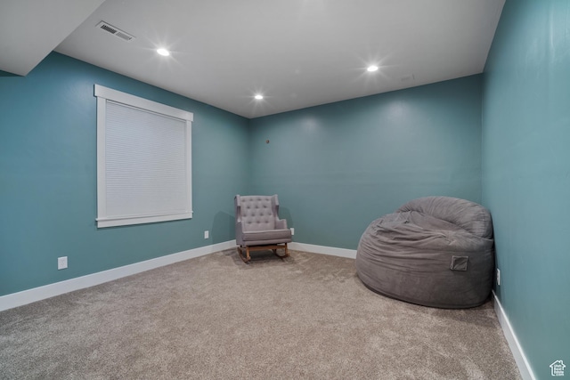 2558 Mountain Glen Rd, Erda, UT 84074 - living area with carpet floors, baseboards, and recessed lighting