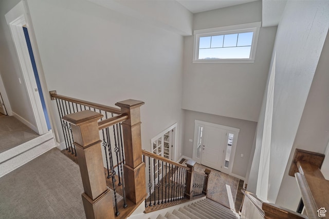 2558 Mountain Glen Rd, Erda, UT 84074 - carpeted foyer with baseboards and a high ceiling