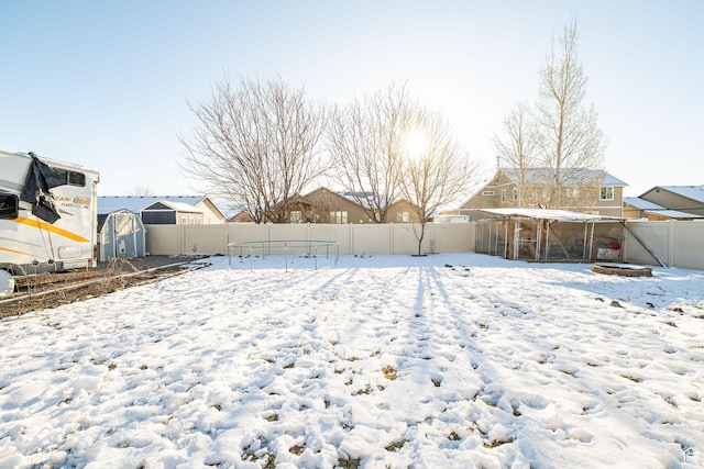 624 N 800 E, Wellsville, UT 84339 - yard covered in snow with a fenced backyard and a residential view