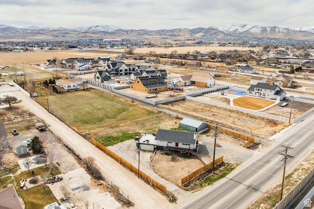 3061 W 13800 S, Bluffdale, UT 84065 - birds eye view of property featuring a mountain view and a residential view