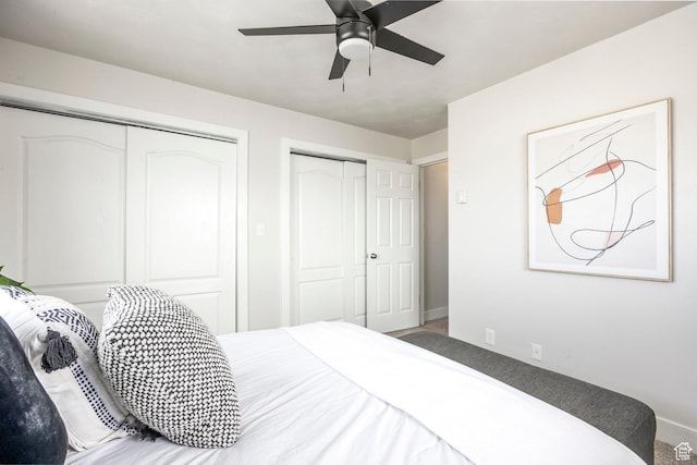 3061 W 13800 S, Bluffdale, UT 84065 - bedroom with two closets and a ceiling fan