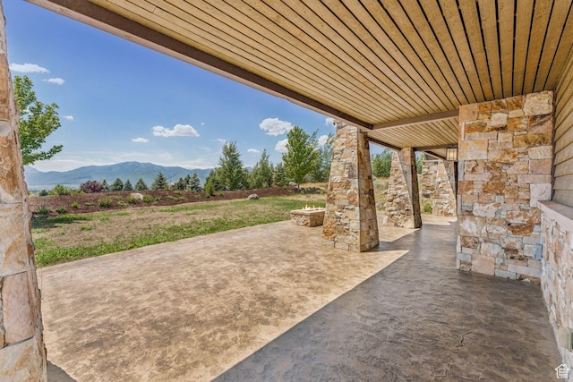 1075 N Oquirrh Mountain Dr Unit 64, Heber City, UT 84032 - view of patio featuring a mountain view