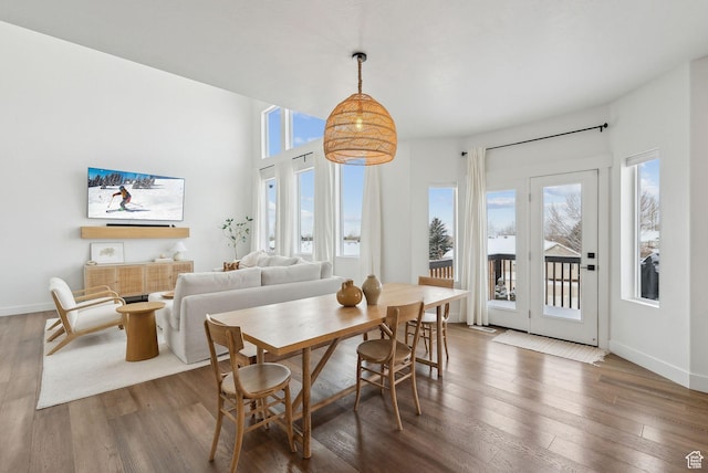 541 N 1400 E, Heber City, UT 84032 - dining area with plenty of natural light, baseboards, and wood-type flooring