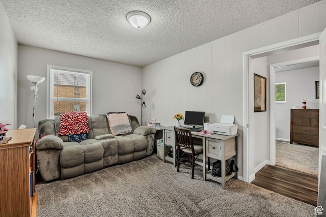357 S 600 E, Clearfield, UT 84015 - carpeted office space with a textured ceiling and wood finished floors