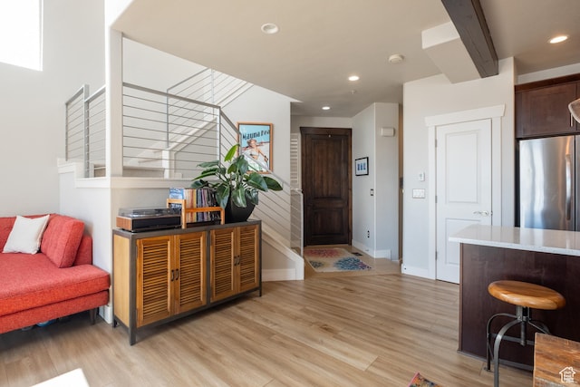 8077 Courtyard Loop Unit 11, Park City, UT 84098 - foyer entrance with light wood finished floors, recessed lighting, and baseboards
