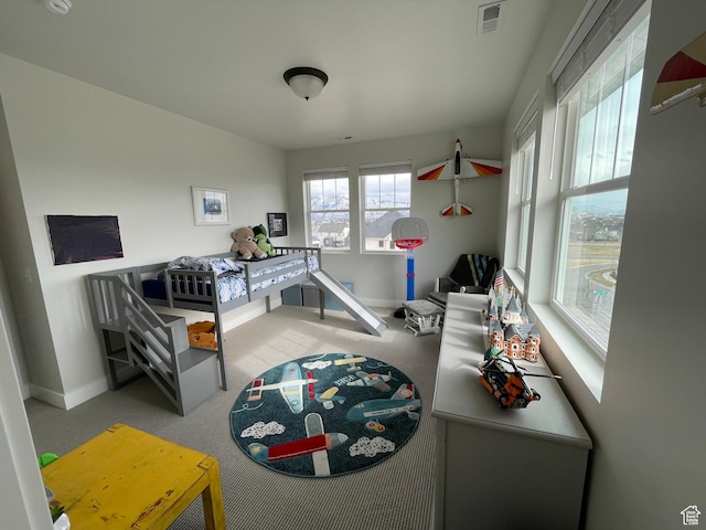 10887 S Lamond Dr, South Jordan, UT 84009 - playroom featuring carpet, visible vents, and baseboards