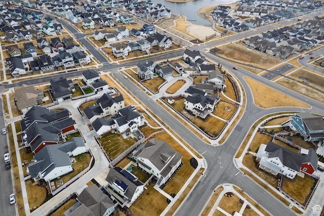 10887 S Lamond Dr, South Jordan, UT 84009 - bird's eye view with a residential view and a water view