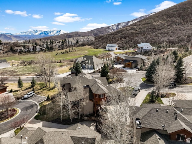1056 W Lime Canyon Rd, Midway, UT 84049 - drone / aerial view featuring a mountain view and a residential view
