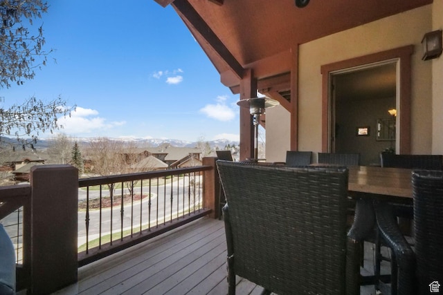 1056 W Lime Canyon Rd, Midway, UT 84049 - wooden terrace featuring a mountain view