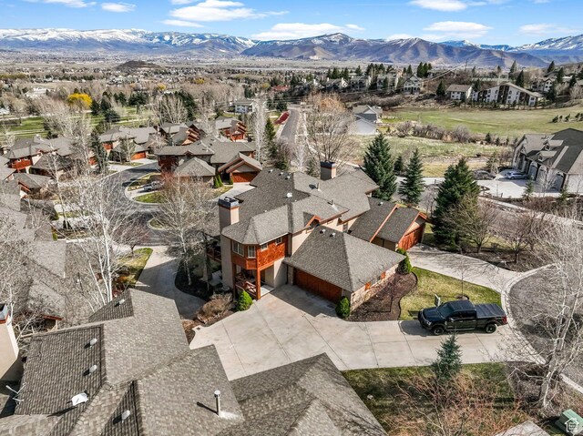 1056 W Lime Canyon Rd, Midway, UT 84049 - aerial view featuring a mountain view and a residential view