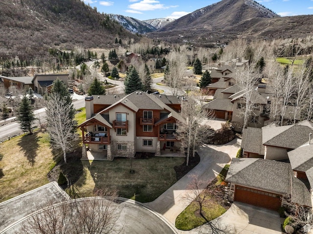 1056 W Lime Canyon Rd, Midway, UT 84049 - birds eye view of property featuring a mountain view and a residential view