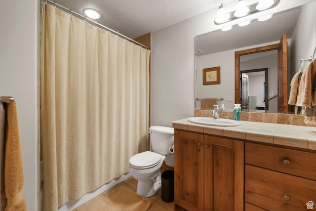 1056 W Lime Canyon Rd, Midway, UT 84049 - full bath with toilet, curtained shower, vanity, and tile patterned flooring