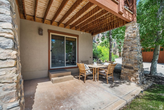 1056 W Lime Canyon Rd, Midway, UT 84049 - view of patio featuring outdoor dining space